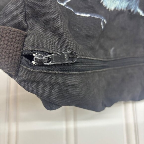 Vintage 90s Wolf Duffel Bag Lightening Brevard Zoo Adjustable Grunge Goth cyber - Picture 9 of 11